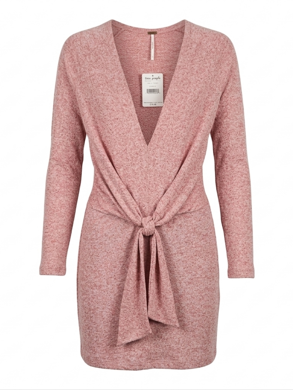 NWT Free People Ginger Cozy Heathered Pink Mini Dress Size S